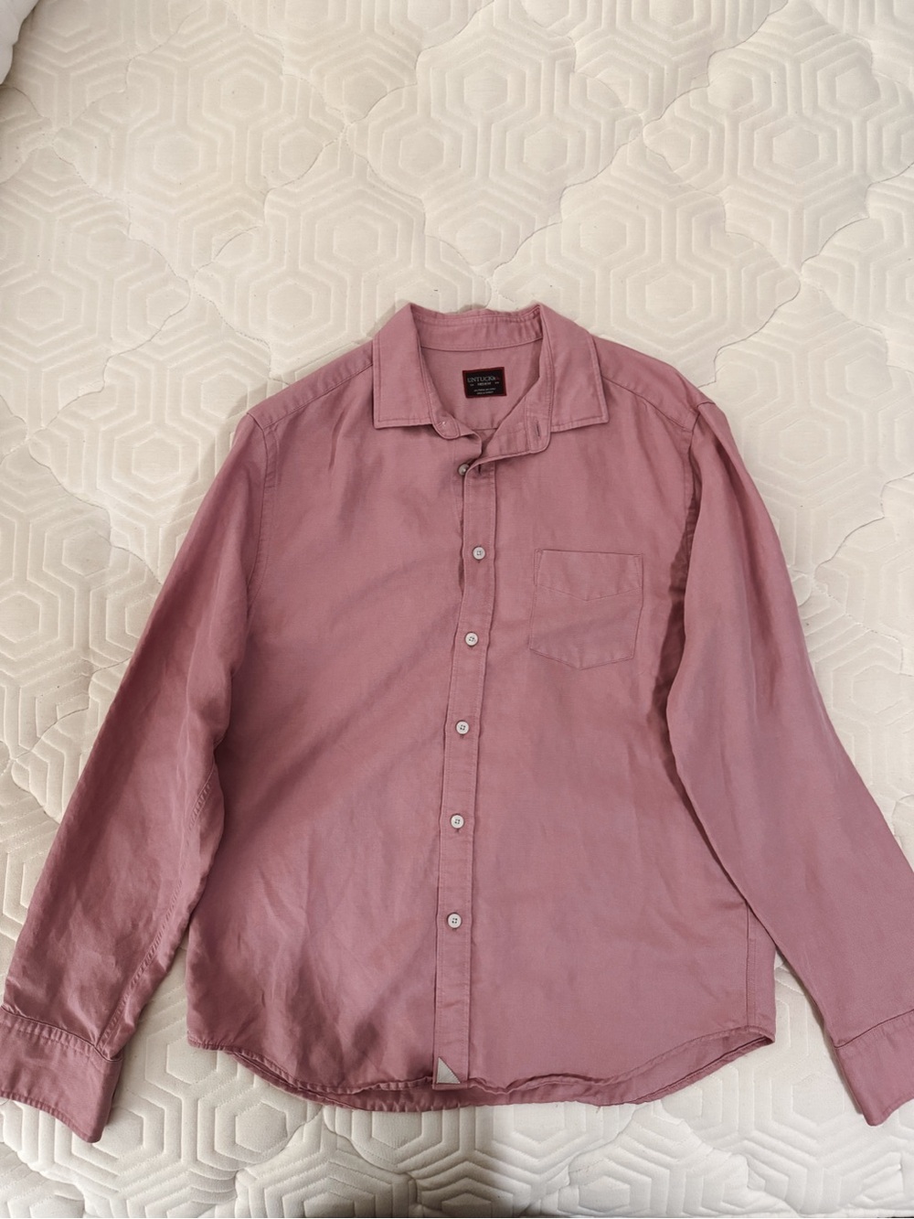 UNTUCKit Casual Button Down Shirt in Pink Size Medium